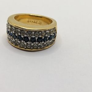 18k gold electroplated faux diamond ring